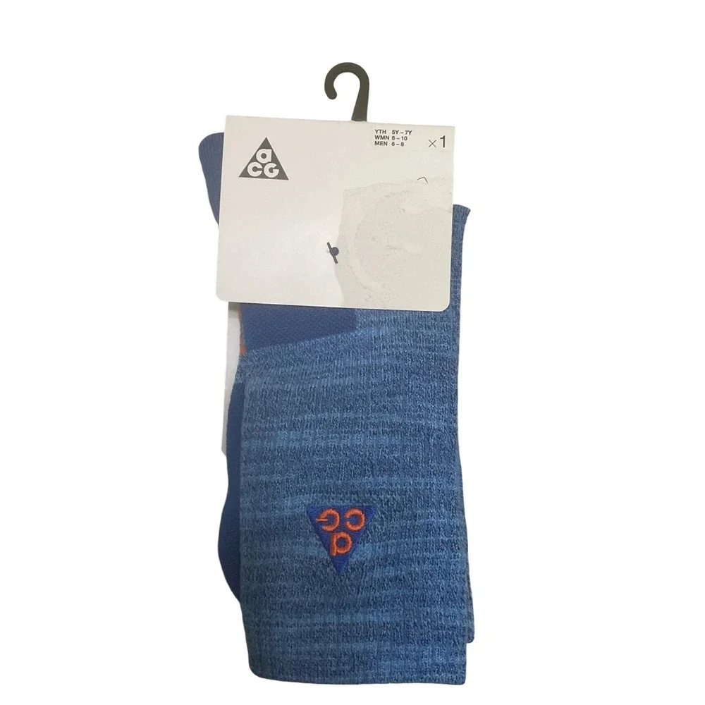 Nike ACG Socks Men M Blue New Crew Outdoor FB3341-412